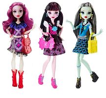 1116016 Кукла Mattel Monster High 27 см Главные персонажи в модных нарядах в ассортименте DNW97