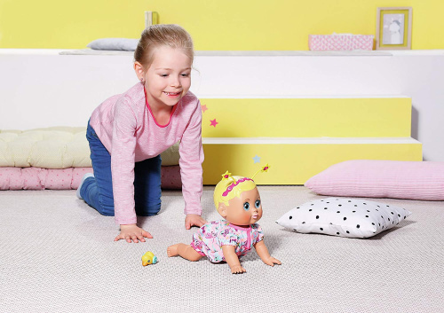 Baby Born 825884 Забавные лица - ползающая интерактивная кукла, 36см фото 2