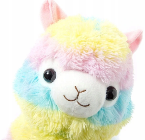 Мягкая игрушка лама, радужная альпака 45 см фото 3