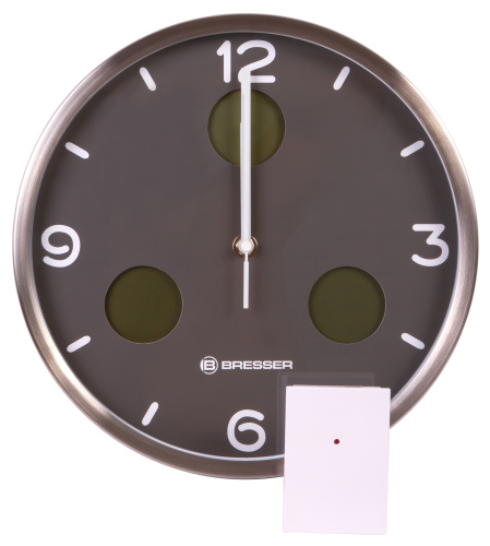 Часы настенные Bresser MyTime io NX Thermo/Hygro, 30 см, серые фото 10