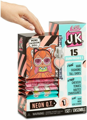 (рыжая) Кукла L.O.L. Surprise! J.K. Mini Fashion Doll JK Neon Серия 1 Мини Модницы 570776 фото 5