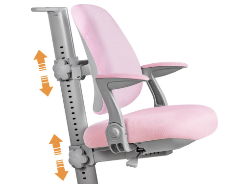 Детское кресло ErgoKids Y-416 Pink  с подлокотниками (арт.Y-416 KP + подлокотники) фото 5