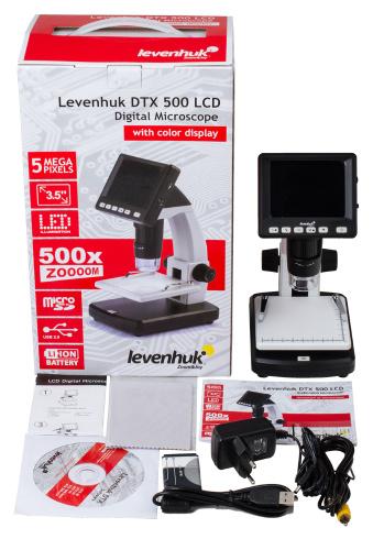Микроскоп цифровой Levenhuk DTX 500 LCD фото 2