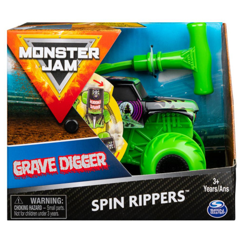 Машинка Monster Jam  Spin Rippers Grave Digger 1:43 фото 5