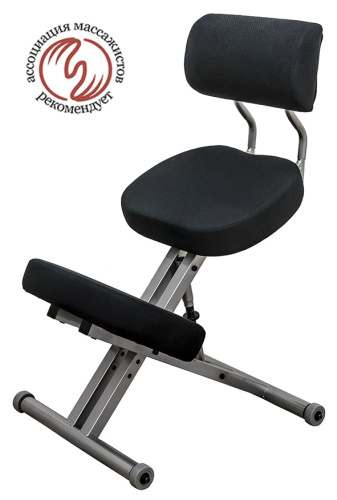 KM01BМ без чехла — металлический коленный стул со спинкой