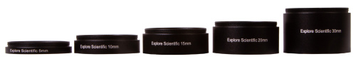 Набор удлинительных колец Explore Scientific M48x0,75 (30, 20, 15, 10, 5 мм) фото 3
