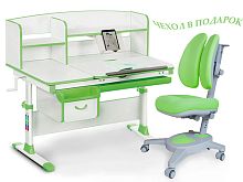 Комплект парта и кресло Mealux EVO-50 (Y-115) (Цвет столешницы:Белый, Цвет обивки:Зеленый, Цвет кромки:Зеленый)