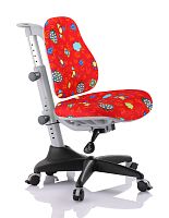 Детское эргономичное кресло Comf-pro Match Chair (Матч) (Цвет обивки:Красный с жучками, Цвет каркаса:Серый)