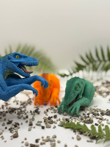 (зеленый) Пальчиковая кукла-динозавр Dino World фото 3