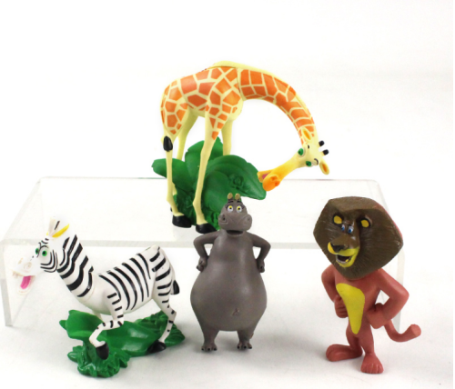 Набор фигурок из 4 шт герои мультфильма Мадагаскар фото 2