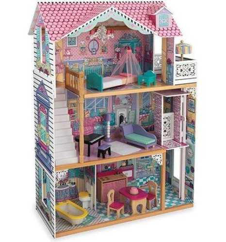 Трехэтажный дом для кукол Барби "Аннабель" (Annabelle) с мебелью 17 элементов фото 2