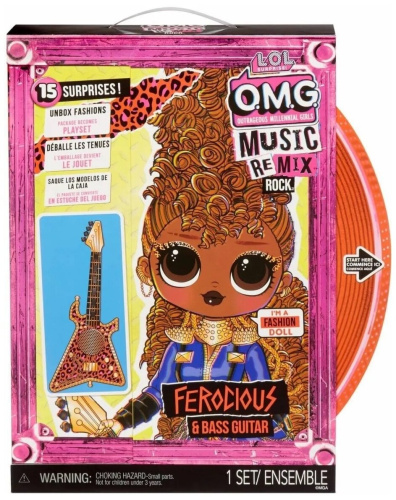 Кукла L.O.L. Surprise! OMG Remix Rock Ferocious and Bass Guitar с бас-гитарой 577591 фото 4