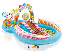 ИГРОВОЙ ЦЕНТР С ГОРКОЙ CANDY ZONE 295x191x130см с распылит., 2круга и 6мячей, от 3лет, уп.2 (ндс10)