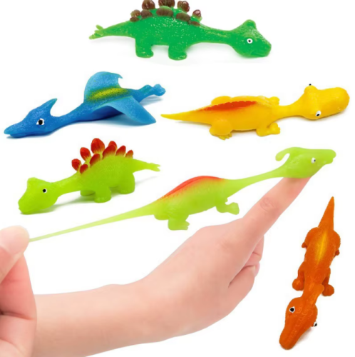 (желтый) Катапульта Динозавр игрушка-антистресс Dino World фото 5
