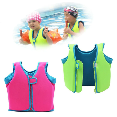 (Зеленый  - размер M) Детский плавательный жилет для купания плавания и бассейна ( 104-116) фото 10