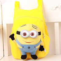 Детский рюкзак с миньоном желтого цвета