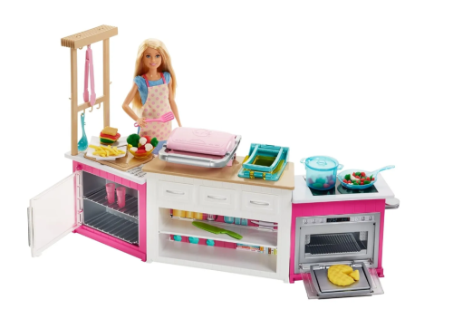 Набор игровой Barbie Супер кухня с куклой FRH73 фото 6