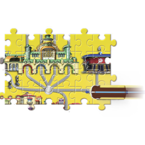 890304 Паровозик Chuggington Чаггингтон Фростини с механической функцией и пазлом фото 4