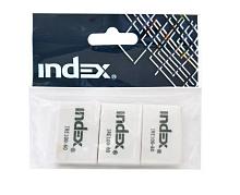 Index Набор ластиков (резинок стирательных) IRE100-60, 3 шт белый