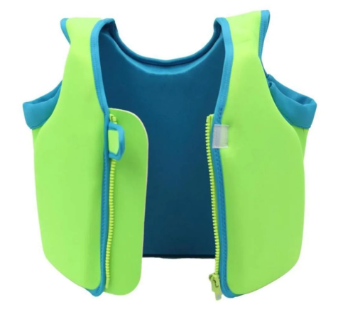 (Зеленый  - размер XL) Детский плавательный жилет для купания плавания и бассейна ( 122-134) фото 2