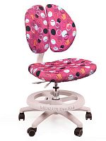 Детское кресло для школьника Mealux Duo Kid (Цвет обивки:Розовый с кольцами, Цвет каркаса:Серый)