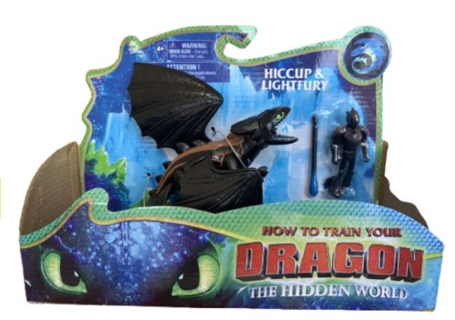 (чёрный) Игровой набор дракон Беззубик (17 см) и викинга Икинга (8 см) Как приручить дракона