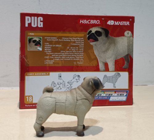 26512 Пазл 4D puzzle Собака Мопс (18 деталей) фото 2