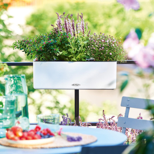 13680 Кашпо LECHUZA Кьюб Колор Трипл Белый с системой автополива фото 3