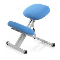 Smartstool  Металлический коленный стул KM01 Gray с чехлом голубой