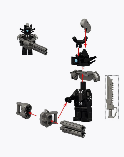 KDL834 Набор минифигурок Скибиди туалет 5шт (4.5см) фото 3