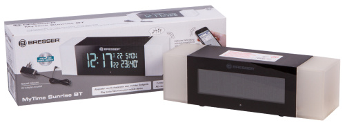 Радио с будильником и термометром Bresser MyTime Sunrise Bluetooth, черное фото 9