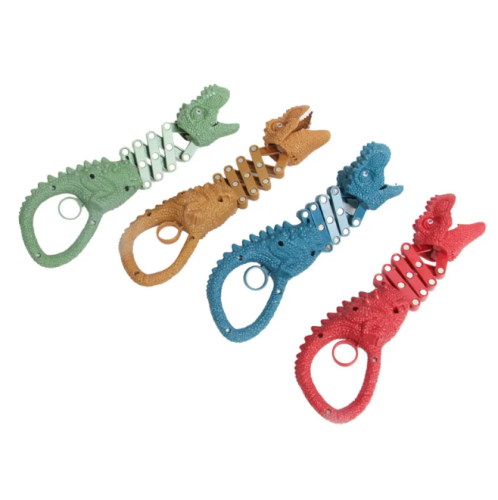 (красный) Игрушка Хваталка Динозавр (телескопическая пружинная маневрирующая клипса) фото 7