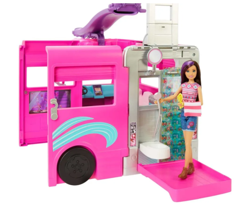 Барби Кемпер DreamCamper Автомобильный игровой набор Barbie Camper HCD46 с горкой и бассейном фото 5