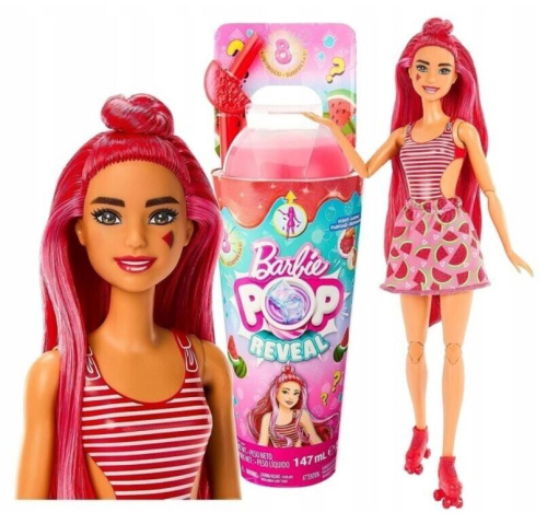 (красный) Кукла Барби Pop Reveal Frutas 8 Сюрпризов Фрукты (Лимонад) HNW40_3 Barbie фото 7