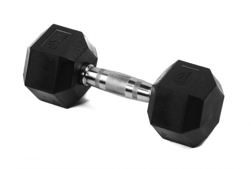 Гантель гексагональная обрезиненная Lite Weights 3183LW, 7кг