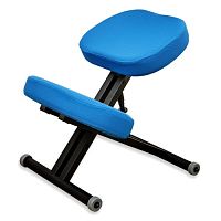 Smartstool  Металлический коленный стул KM01 Black с чехлом голубой
