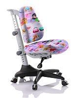Детское эргономичное кресло Comf-pro Match Chair (Матч) (Цвет обивки:Фиолетовый с девочками, Цвет каркаса:Серый)