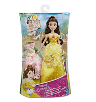 (желтое) Princess Кукла Принцесса Белль с двумя нарядами E0073