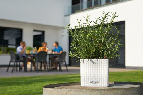 13380 Кашпо LECHUZA Кьюб Колор 14  Белый с системой полива фото 3