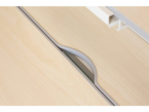 Стол Mealux Ontario Grey (арт. EVO-600 WG), материал столешницы: натуральное дерево, цвет столешницы: клен, цвет ножек: белый с серым фото 3