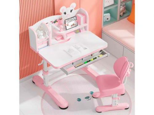 Комплект мебели (столик + стульчик)  Mealux EVO Panda XL pink  (арт. BD-29 PN) фото 3