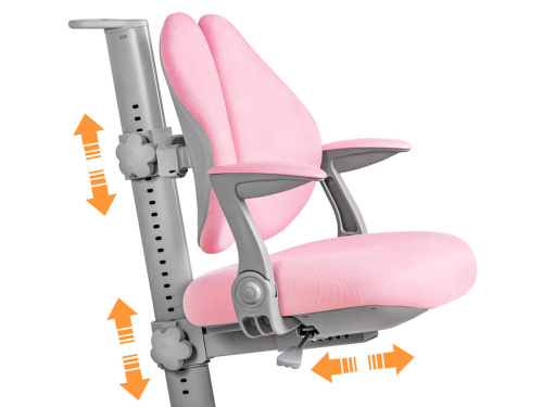 Детское кресло ErgoKids Y-417 Pink с подлокотниками (арт.Y-417 KP + подлокотники) фото 5