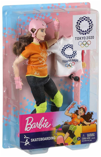 Кукла Barbie Олимпийская спортсменка GJL73-1 Скейтбординг фото 5