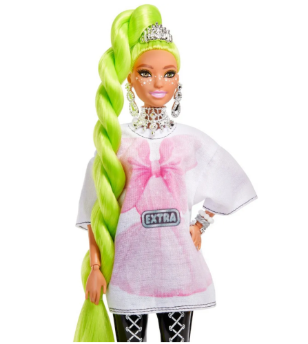 Кукла Barbie Экстра с зелеными неоновыми волосами HDJ44 фото 7