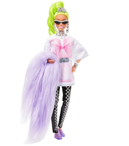 Кукла Barbie Экстра с зелеными неоновыми волосами HDJ44 фото 4