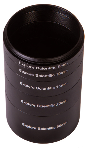 Набор удлинительных колец Explore Scientific M48x0,75 (30, 20, 15, 10, 5 мм) фото 5
