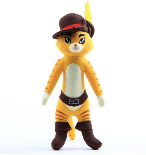 (1+1) Набор мягких игрушек 36 см Кот в сапогах и Киса Мягколапка из из мультфильма Кот в сапогах 2 (Шрек) фото 3