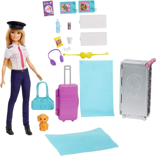 Кукольный транспорт Barbie Самолет мечты + кукла пилот GJB33 Барби фото 4