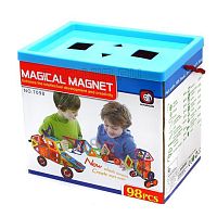 Магнитный конструктор ведро 98 деталей Magical Magnet Xinbida 7098