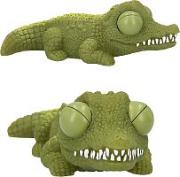 7749 Антистресс Пучеглаз Давилка с Глазами Зеленый крокодил Dino World (в ассортименте) 